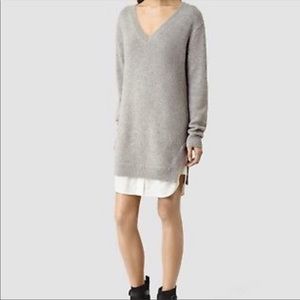 Wool All Saints Dress with shirt hem.